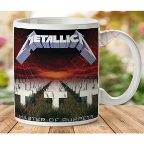 Art Hediye 1-342 Metallıca Master of Puppets İki Tarafı Baskılı Kupa Bardak