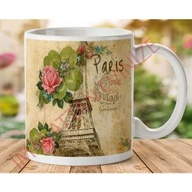 Art Hediye 1-362 Paris Vintage İki Tarafı Baskılı Kupa Bardak