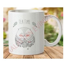 Art Hediye 1-446 Tea Tıme İki Tarafı Baskılı Kupa Bardak