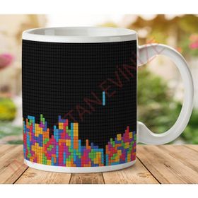 Art Hediye 1-450 Tetris Baskılı İki Tarafı Baskılı Kupa Bardak