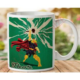 Art Hediye 1-452 Thor Çizgi Film Tasarımlı İki Tarafı Baskılı Kupa Bardak