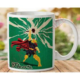 Art Hediye 1-452 Thor Çizgi Film Tasarımlı İki Tarafı Baskılı Kupa Bardak