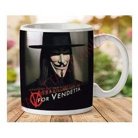 Art Hediye 1-474 for Vendetta Tasarım İki Tarafı Baskılı Kupa Bardak