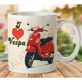 Art Hediye 1-495 I LOVE VESPA İki Tarafı Baskılı Kupa Bardak