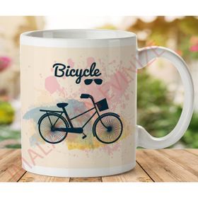 Art Hediye 1-54 Bicycle İki Tarafı Baskılı Kupa Bardak