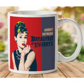 Art Hediye 1-543 Audrey Hepburn Breakfast At Tıffasy's İki Tarafı Baskılı Kupa Bardak