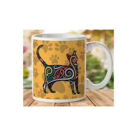 Art Hediye 1-564 Desenli Kedi İki Tarafı Baskılı Kupa Bardak