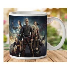 Art Hediye 1-586 Vikings İki Tarafı Baskılı Kupa Bardak