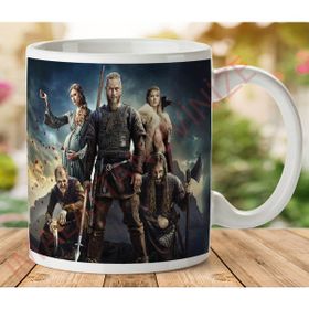 Art Hediye 1-586 Vikings İki Tarafı Baskılı Kupa Bardak