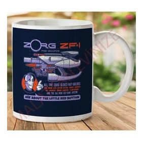 Art Hediye 1-625 Beşinci Element Zorg Blaster ZF-1 İki Tarafı Baskılı Kupa Bardak