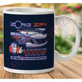 Art Hediye 1-625 Beşinci Element Zorg Blaster ZF-1 İki Tarafı Baskılı Kupa Bardak