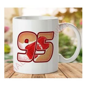 Art Hediye 1-664 Mcqueen 95 Görseli İki Tarafı Baskılı Kupa Bardak