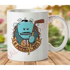 Art Hediye 1-675 Rick Ve Morty İtaat İki Tarafı Baskılı Kupa Bardak