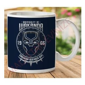 Art Hediye 1-699 Wakanda Üniversitesi Kara Panter İki Tarafı Baskılı Kupa Bardak