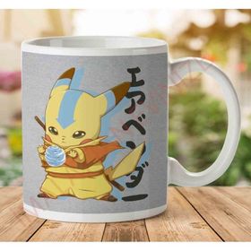 Art Hediye 1-703 Bendermon Pikachu Last Airbender Pokemon İki Tarafı Baskılı Kupa Bardak