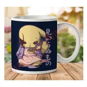 Art Hediye 1-709 Eleven Pikachu Mashup Stranger Things Pokemon İki Tarafı Baskılı Kupa Bardak