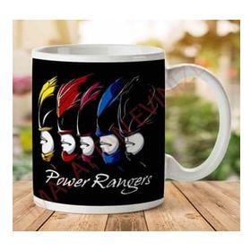 Art Hediye 1-719 Power Rangers Faces İki Tarafı Baskılı Kupa Bardak