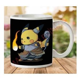 Art Hediye 1-723 The Last Airbender Pikachu Pokemon Mashup İki Tarafı Baskılı Kupa Bardak