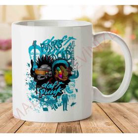 Art Hediye 1-837 Daft Punk Punks Not Dead Graffitijpeg İki Tarafı Baskılı Kupa Bardak