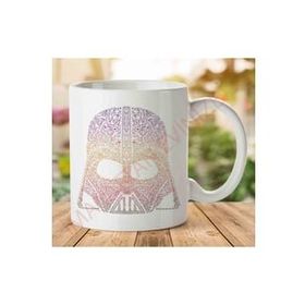 Art Hediye 1-848 Darth Vader Neon Pattern Helmet Star Warsjpeg İki Tarafı Baskılı Kupa Bardak