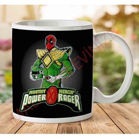 Art Hediye 1-854 Deadpool - Mighty Mercin Green Power Rangerjpeg İki Tarafı Baskılı Kupa Bardak