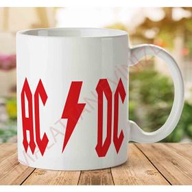 Art Hediye 1-915 Ac Dc İki Tarafı Baskılı Kupa Bardak