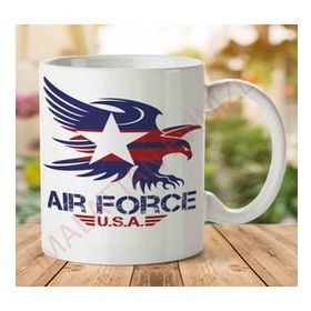 Art Hediye 1-919 Air Force Askeri İki Tarafı Baskılı Kupa Bardak
