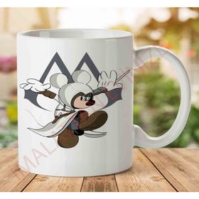 Art Hediye 1-924 Assassin Mickey Mouse İki Tarafı Baskılı Kupa Bardak