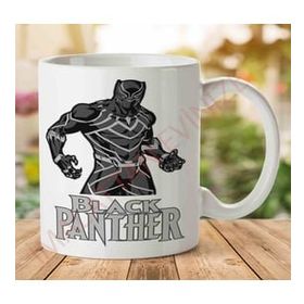Art Hediye 1-934 Black Panter Tasarım İki Tarafı Baskılı Kupa Bardak