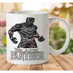 Art Hediye 1-934 Black Panter Tasarım İki Tarafı Baskılı Kupa Bardak