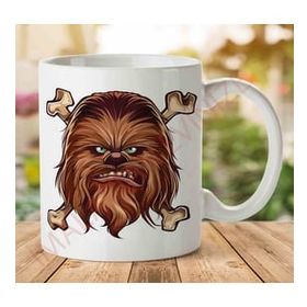 Art Hediye 1-948 Chewbacca Star Wars İki Tarafı Baskılı Kupa Bardak