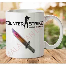 Art Hediye 1-955 Csgo Kılıç İki Tarafı Baskılı Kupa Bardak