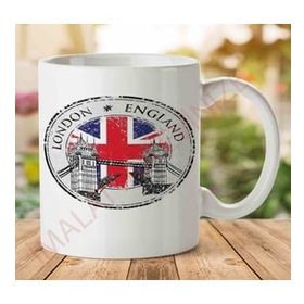 Art Hediye 1-974 England London İki Tarafı Baskılı Kupa Bardak