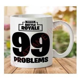 Art Hediye 1-986 Fortnite 99 Problem İki Tarafı Baskılı Kupa Bardak
