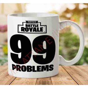 Art Hediye 1-986 Fortnite 99 Problem İki Tarafı Baskılı Kupa Bardak