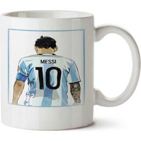 Art Hediye 10 Numara Argentina Messi İki Tarafı Baskılı Kupa Bardak