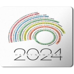 Art Hediye 2024 Happy New Year Takvim 23x19 cm Mouse Pad