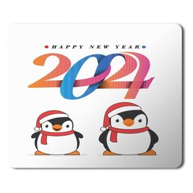 Art Hediye 2024 Happy New Years Penguenler 23x19 cm Mouse Pad