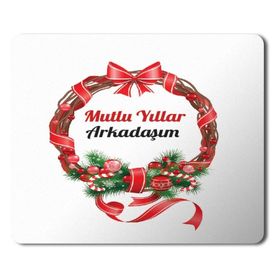 Art Hediye 2024 Mutlu Yıllar Arkadaşım 23x19 cm Mouse Pad