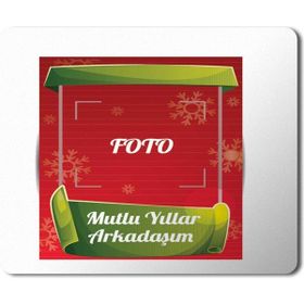 Art Hediye 2024 Mutlu Yıllar Arkadaşım Foto 23x19 cm Mouse Pad