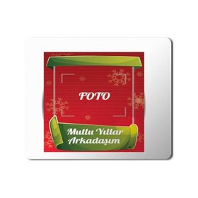 Art Hediye 2024 Mutlu Yıllar Arkadaşım Foto 23x19 cm Mouse Pad