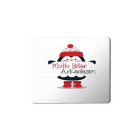 Art Hediye 2024 Mutlu Yıllar Arkadaşım Penguen 23x19 cm Mouse Pad
