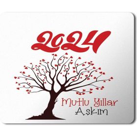 Art Hediye 2024 Mutlu Yıllar Aşkım 23x19 cm Mouse Pad