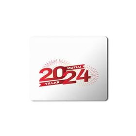 Art Hediye 2024 Mutlu Yıllar Dairesel 23x19 cm Mouse Pad