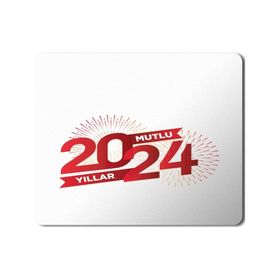 Art Hediye 2024 Mutlu Yıllar Dairesel 23x19 cm Mouse Pad