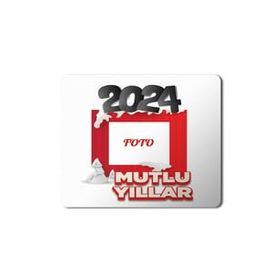 Art Hediye 2024 Mutlu Yıllar Foto Yazı 23x19 cm Mouse Pad