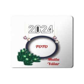 Art Hediye 2024 Mutlu Yıllar Fotolu 23x19 cm Mouse Pad