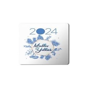Art Hediye 2024 Mutlu Yıllar Kar Taneleri 23x19 cm Mouse Pad