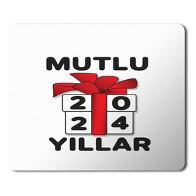 Art Hediye 2024 Mutlu Yıllar Kurdale 23x19 cm Mouse Pad