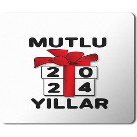 Art Hediye 2024 Mutlu Yıllar Kurdale 23x19 cm Mouse Pad